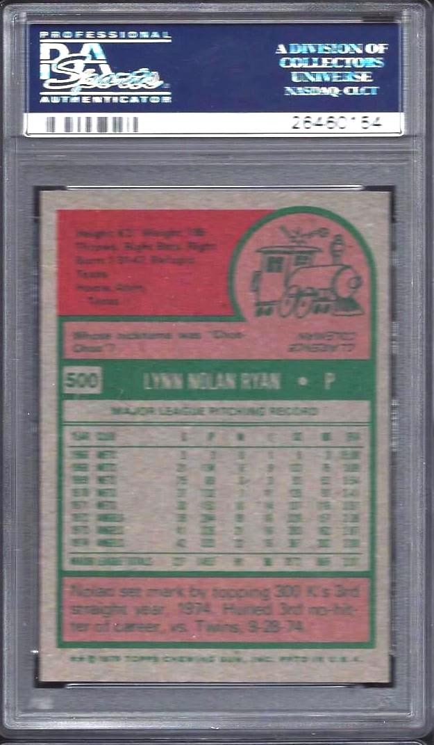 1975 Topps MINI #500 Nolan Ryan PSA 6.5 California Angels HOF  26460154 view 2