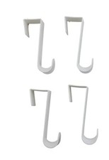 Over-The-Door Hanger Hook Set   4-Pack of 3.5 in., Plastic Over-The-Door White