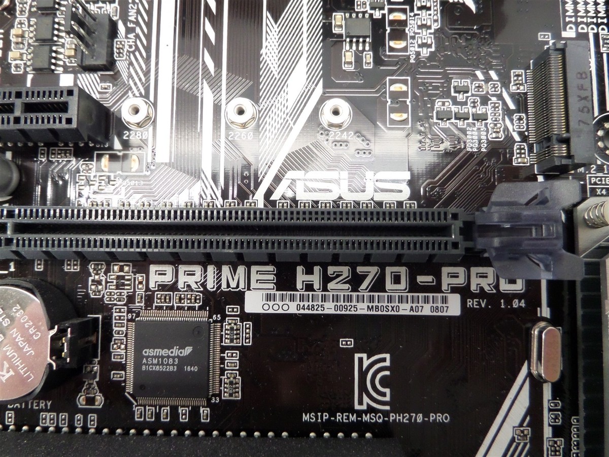 Asus Prime H270-PRO Motherboard w/ i7-7700 3.60GHz CPU & I/O