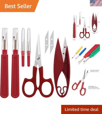 Compact Sewing Set with Seam Rippers, Snips, & Scissors - Perfect for Crafters