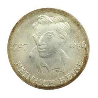 GDR 1972 10 Mark Heinrich Heine | Silver