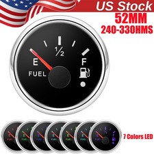 2 52mm Universal Gas Fuel Level Gauge Analogue Led Car Marine Boat 240-33 Ohms 2 52mm Universal Gas Fuel Level Gauge Analogue Led Car Marine Boat 240-33 Ohms