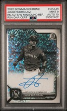 2022 Bowman Chrome Julio Rodriguez Black & White Mini Diamond Rookie Auto SSP🔥