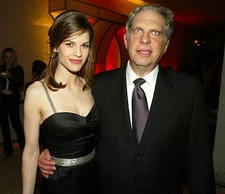 Hilary Swank Viacoms Jonathan Dolgen pose party after premiere Co- 2003 Photo