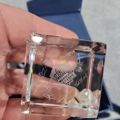 2011 NFL Hall Of Fame Class  Crystal Engraved Center Piece paperweight Cowboys