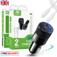 Fast Car Charger 2 USB Port For iPhone Samsung Cigarette Lighter Socket Adapter