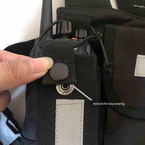 Étui Holster Pour Talkie-walkie – Sac Porte-radio En Nylon 1000D, Réglable élastique, Fixation MOLLE, Pour Mains Libres En Extérieur
