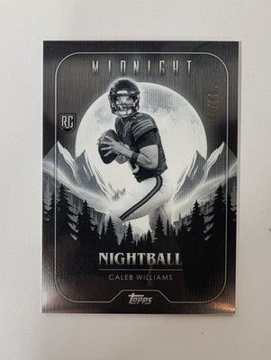 2024 Topps Midnight Caleb Williams RC Nightball 18/20 Jersey Match Bears QB!