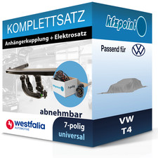 Für VW T4 96- WESTFALIA Anhängerkupplung abnehmbar + 7polig E-Satz neu