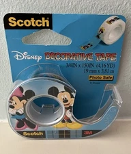Disney Mickey Mouse Minnie 3m Vintage Scotch Decorative Tape Dispenser 2002 New