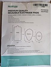 Nursal Premium Quality Reusable Electrode Pads 10 Pairs in 3 Sizes / New
