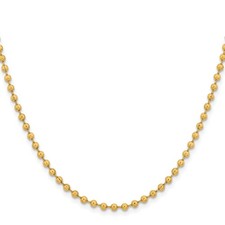 Stainless Steel Ball beaded Chain Necklace, 3 mm