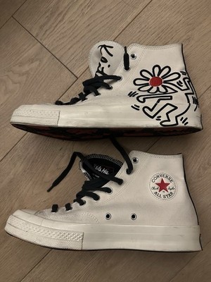 Converse Chuck 70 x Keith Haring High Tops Egret Canvas Men s Size 10