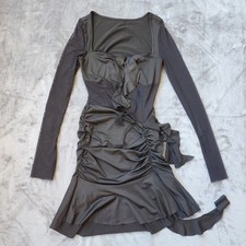 Dolls Kill - Mesh Long Sleeve Goth Dress [Black] [Medium]