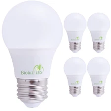 Bioluz Dimmable Light Bulbs, 60W Equivalent (Uses 8W), A Medium Base, Soft Wh...