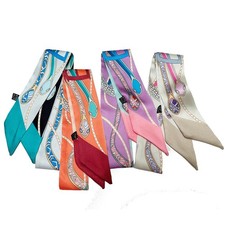 4pcs Purse Scarf For Handbags Silk Head Scarf For Hair Fashion Skinny Scarf F...