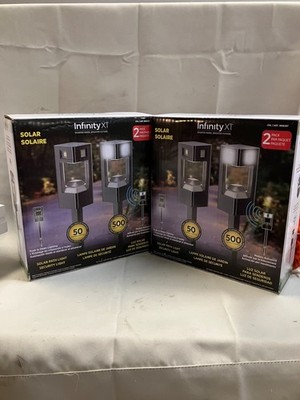 Infinity X1 500 Lumens Motion Activated Solar Security Pathway light, 2-2 Packs