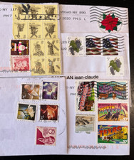 Timbres Etats Unis modernes sur enveloppes
