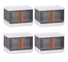 Plastic Folding 8.45 Gal Storage Cabinet Collapsible Closet Organizer 4 Pack