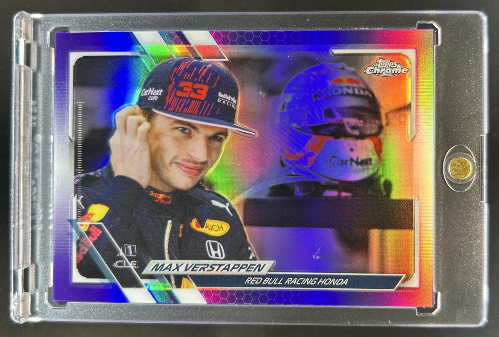 2021 Topps Chrome F1 Formula 1 Max Verstappen Purple Refractor Portrait #/399