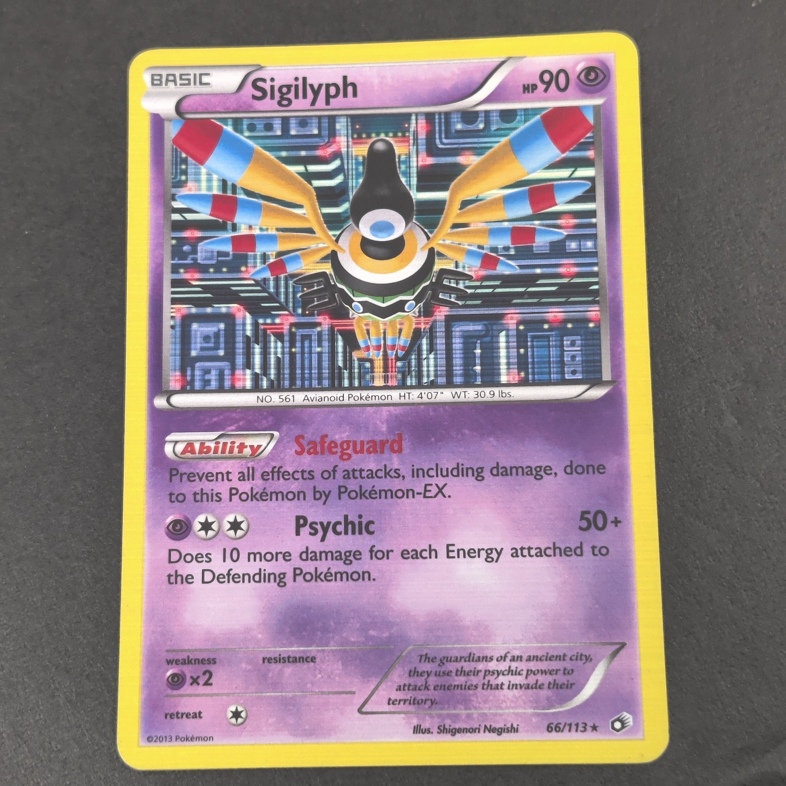 Pokémon TCG Sigilyph Legendary Treasures 66/113 Holo Holo Rare