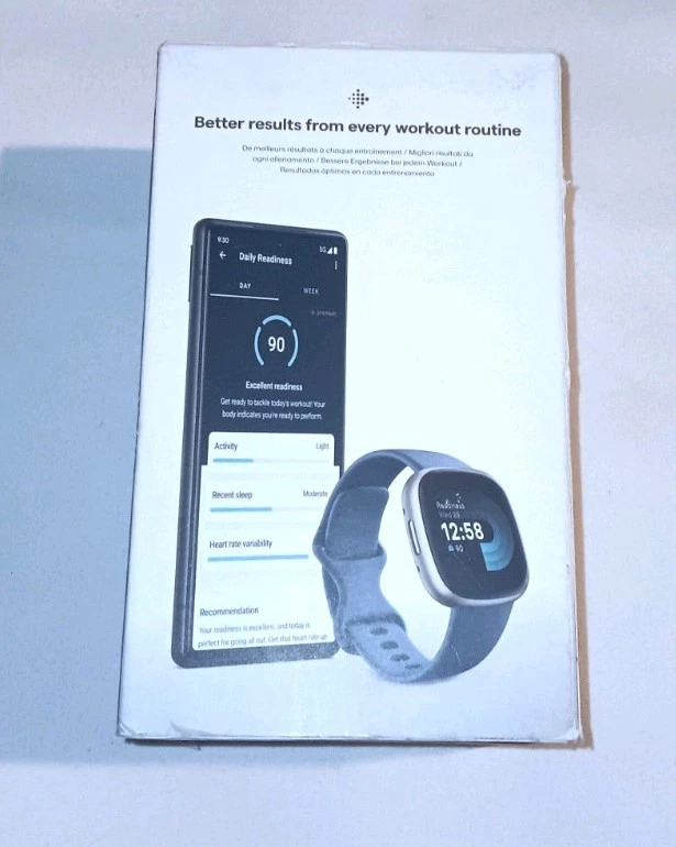 Google Fitbit Versa 4 Platinum Smartwatch Aluminum Case - Image 4 of 4