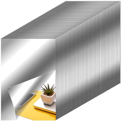 Reflective Mirror Stickers - 50 Pieces, 6x9 Inches