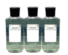 3 BATH  BODY WORKS COAST MEN'S COLLECTION 3in1 HAIR FACE BODY WASH 10 FL OZ NEW