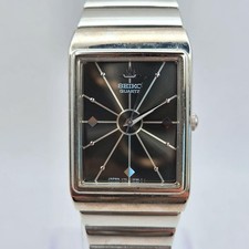 Seiko Galaxy Spider Tank Gold Quartz Vintage Watch Japan 101348