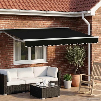 Markisenrahmen Polyester mit PU-Beschichtung Einziehbare Outdoor Schutz vidaXL