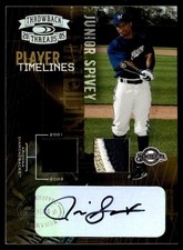 2005 Donruss Throwback Threads Player Timelines Signature Material Prime Junior