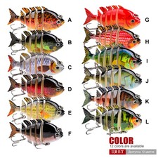 6PCS 8cm/16g Multi Jointed Fishing Lures Swimbait Bait Hooks Crankbait 6-Segment
