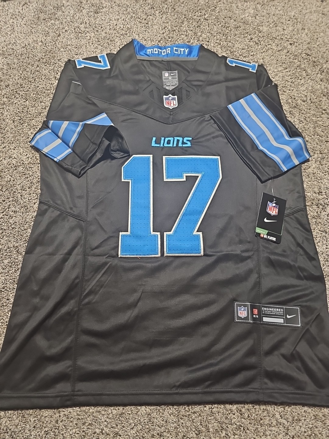 NFL Tim Patrick #17  Detroit Lions Jersey by Nike Men's Size M Stitched NWT