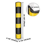 2PC 31" Rubber Corner Guard Protector Round Edge Reflective Yellow Safety Strips — photo 3