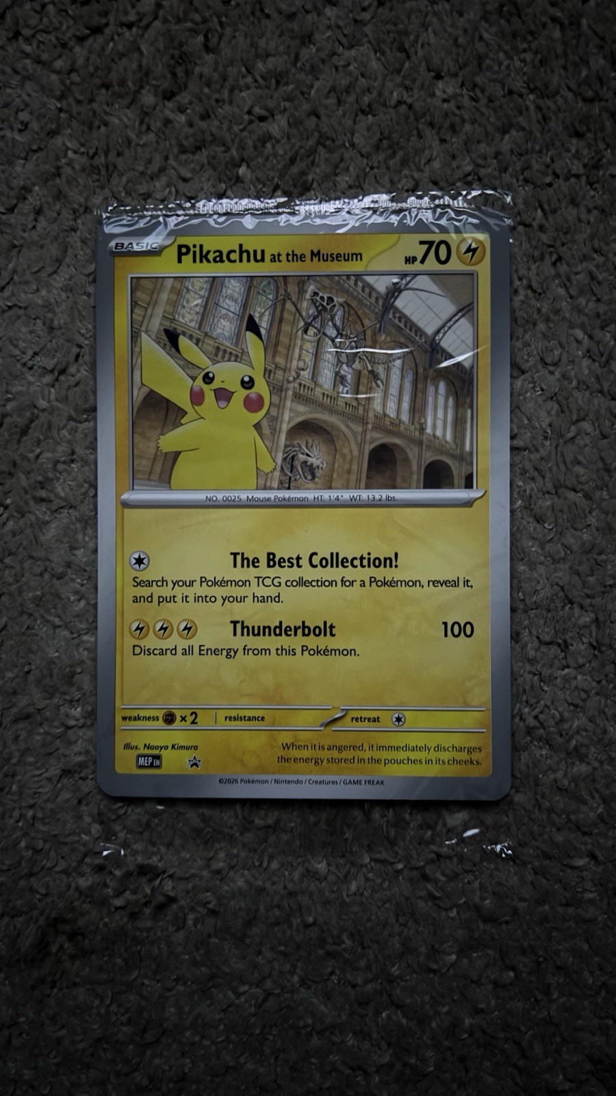 Pikachu At The Museum Jumbo Promo Card Brand New Sealed X25