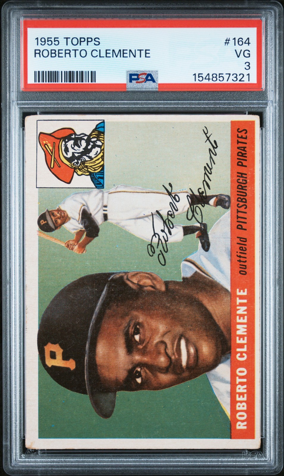 1955 TOPPS #164 ROBERTO CLEMENTE PSA 3