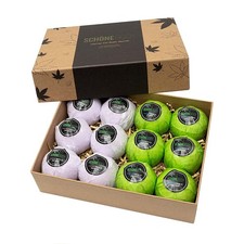 12 Pack Hemp Bath Bombs Set for Muscle Therapy & Relaxation | Large Vegan Fiz...