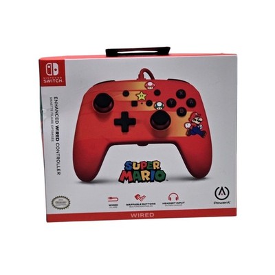 New Nintendo Switch Super Mario Speedster PowerA Enhanced Wired Controller Red