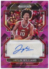 Jaylin Williams 2022-23 Prizm Draft Picks Auto Prizms Purple Ice RC #36/99
