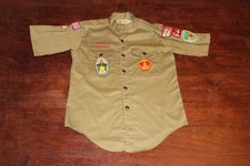 Boy Scouts of America BSA Youth Shirt Small  No Size Green Vintage No Collar
