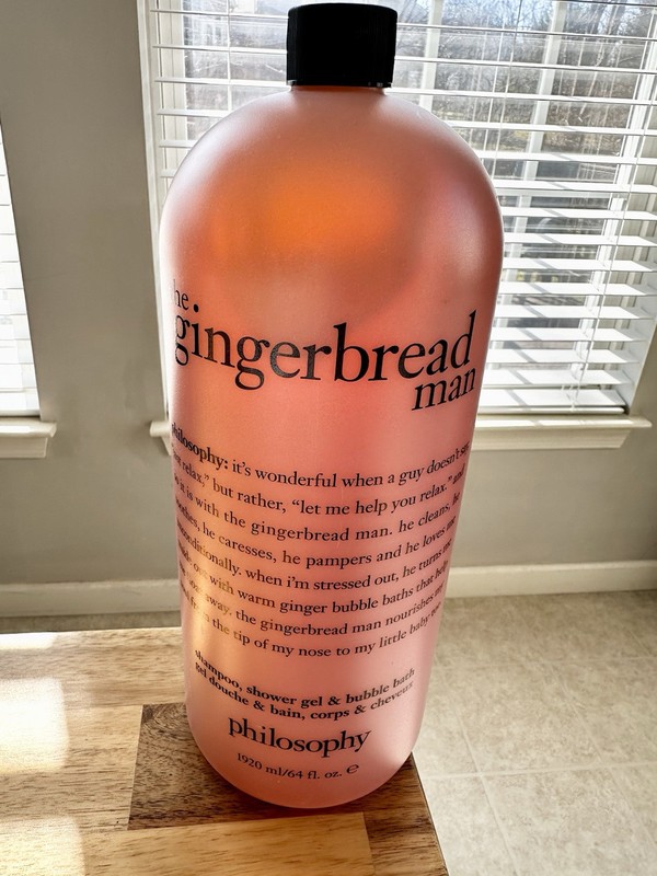 Philosophy The Gingerbread Man Shampoo Shower Gel & Bubble Bath 64 FL.Oz - NEW