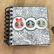 Artist Small Pocket Notebook, Power Puff Girls, Soft Cover Lined Pages, 3.25"sq