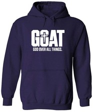 Christian Jesus Faith Hoodie Sweater Pullover Goat God Over All Things Religious