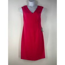 Eliza J Women's Dress 16 Pink Sheath Midi Sleeveless Barbiecore Cocktail NEW