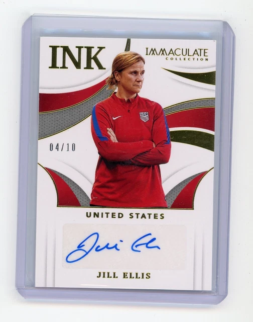 2021 Panini Immaculate Collection JILL ELLIS Ink Auto Gold #D 04/10