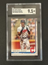 Oscar Mercado 2019 Topps Update Rookie SSP Image Variation SGC 9.5 Guardians 