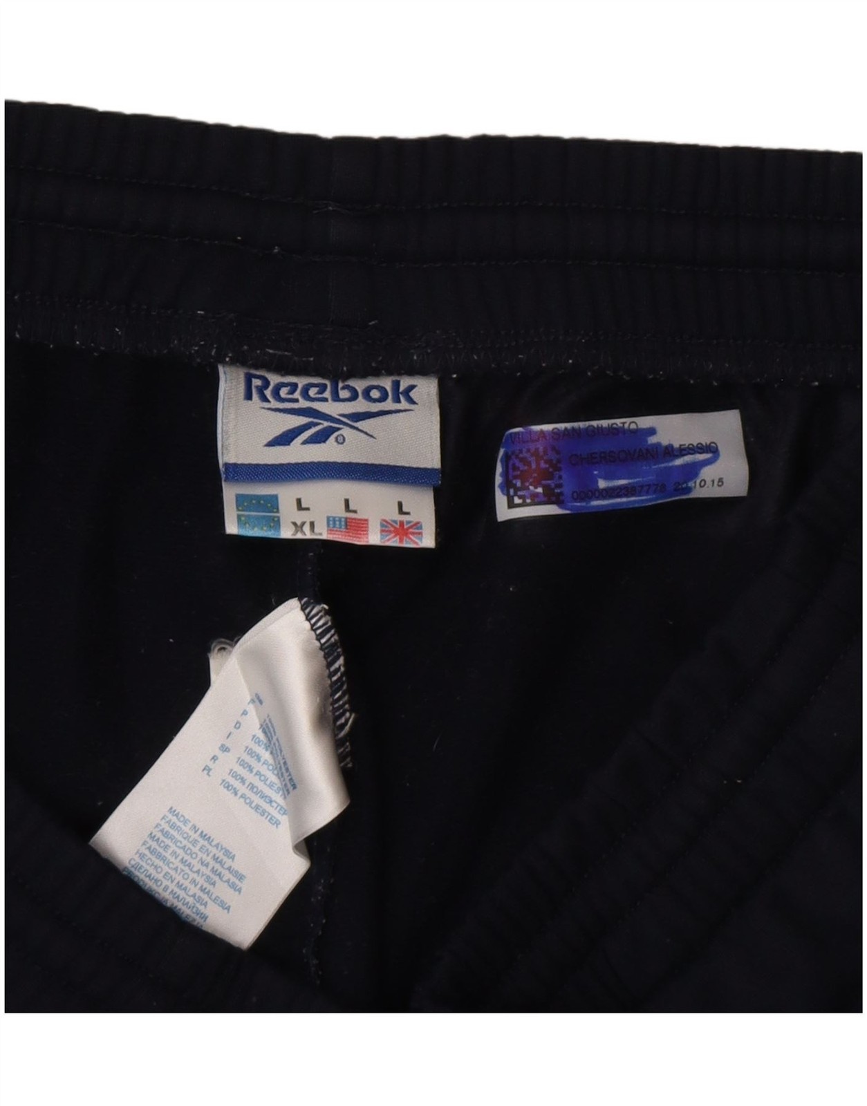 Reebok Mens Tracksuit Trousers Large  Navy Blue Polyester DL07 thumbnail 3