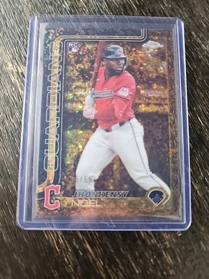 JHONKENSY NOEL 2025 TOPPS CHROME GILDED ROOKIE GOLD MINI DIAMOND RC /50 Q1449
