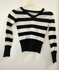 H&M Mädchen Strickpullover schwarz/weiß ges...