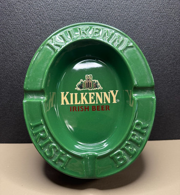 KILKENNY IRISH BEER GREEN ASHTRAY MADE IN DERBY ENGLAND CASTEL CERAMICS  